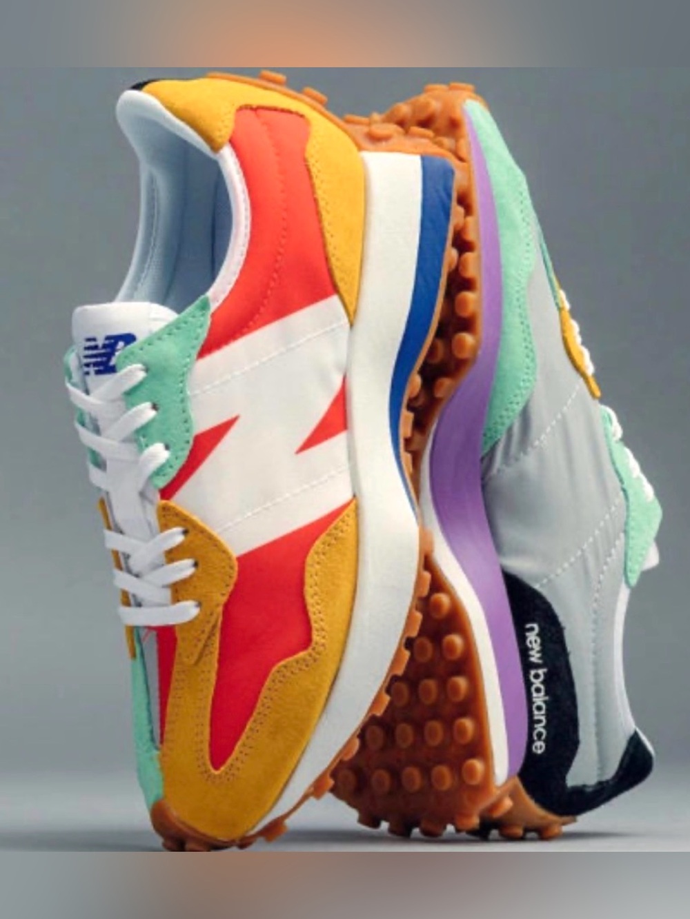 New Balance 327 Multicolor Classic Runner Sneakers - Neo Flame